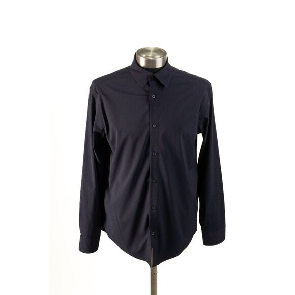 ZARA Mens Shirt Dark Blue Regular‎ Fit Long Sleeve Button Up Collared Size M - Picture 1 of 9